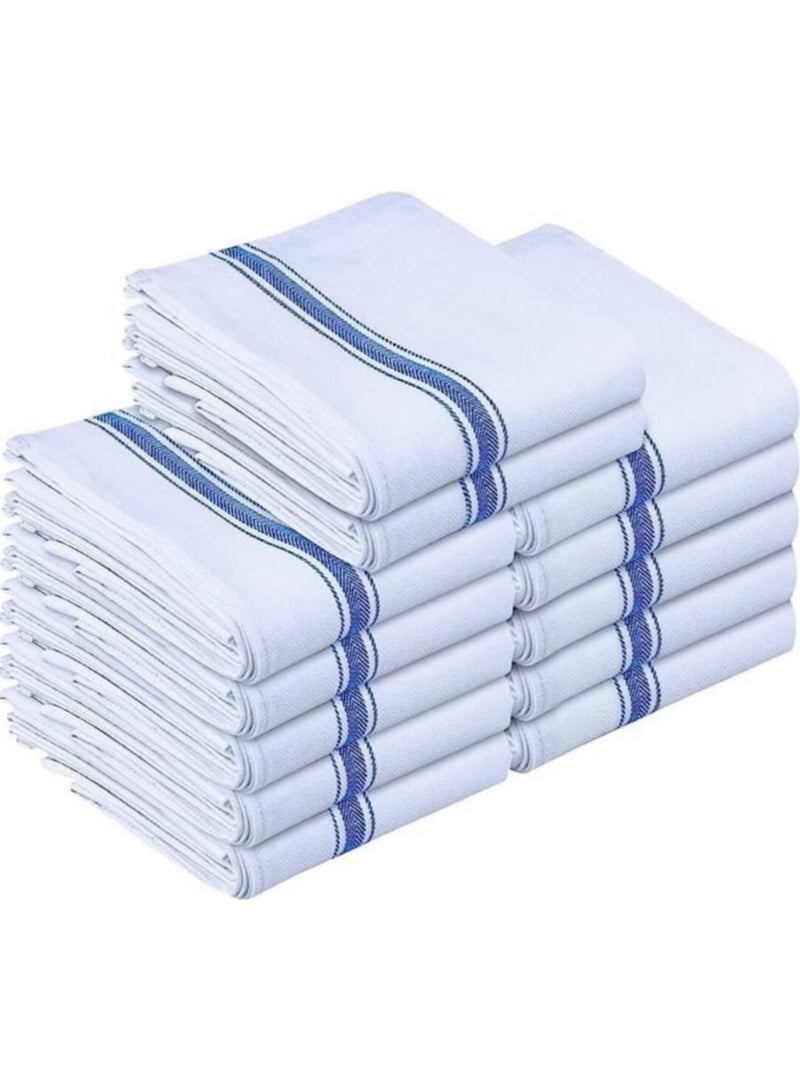 Luxury kitchen Cloth, 12pcs, Dish Towels, Yellow border  - Image 3