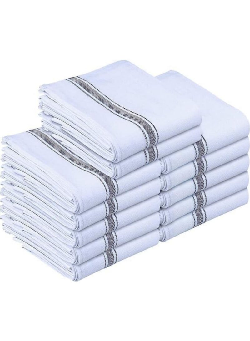 Luxury kitchen Cloth, 12pcs, Dish Towels, Yellow border  - Image 5