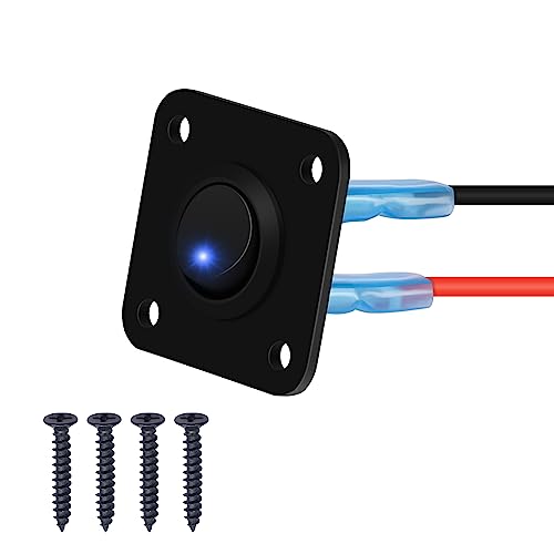 RVZONE Toggle Switch Panel, DC 12V 20A Blue Round Lighted ON Off SPST LED Switch Panel Control for Ships, Yachts, RVs, Buses, Trailer, Camper, Boat etc - Image 1