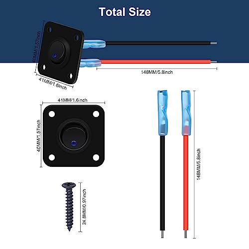 RVZONE Toggle Switch Panel, DC 12V 20A Blue Round Lighted ON Off SPST LED Switch Panel Control for Ships, Yachts, RVs, Buses, Trailer, Camper, Boat etc - Image 2