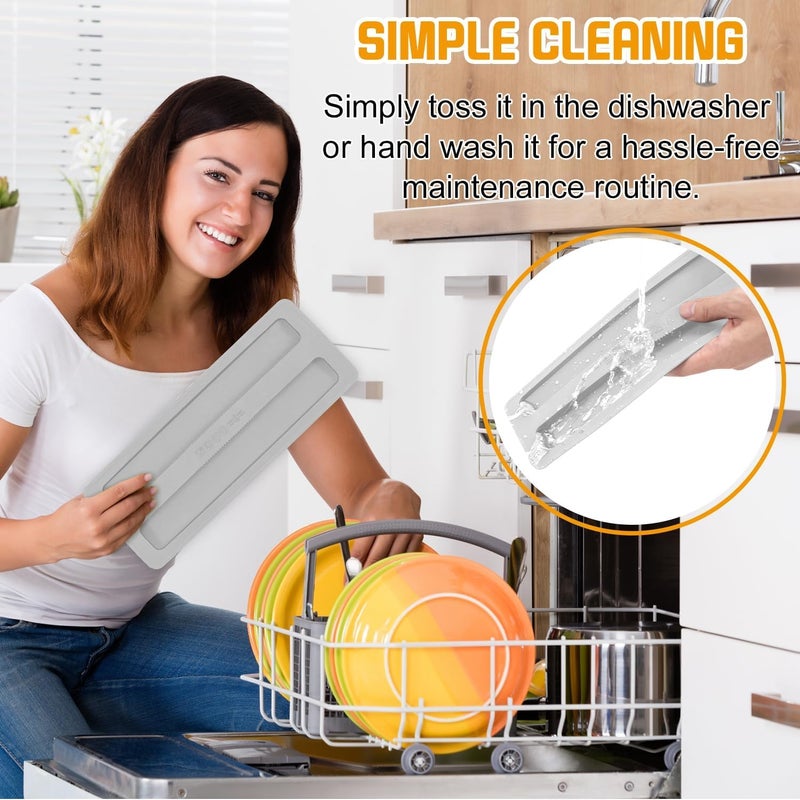 Luckam 2Pcs Silicone Toaster Lid, Toaster Dirt Cover Toaster Appliance Top Cover, Toaster Protector Bread Maker Cover for Bread Machine, Sandwich Machine Part Accessories (Grey) - Image 5