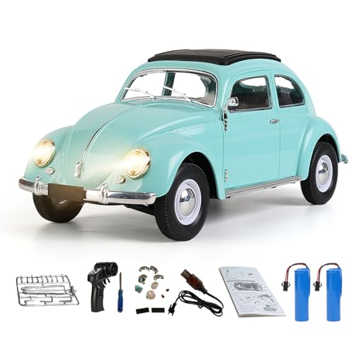 Hylukon Remote Control Car 116 Scale Classic Model Toys Car for Kids 4CH Full Scale Toy Rear Wheel Drive LED High Beam 1950 Model Toys Birthday for Boys Girls - Image 1