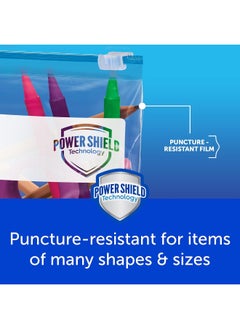 Ziploc Ziploc Quart Food Storage Freezer Slider Bags, Power Shield Technology for More Durability, 34 Count  - Image 2