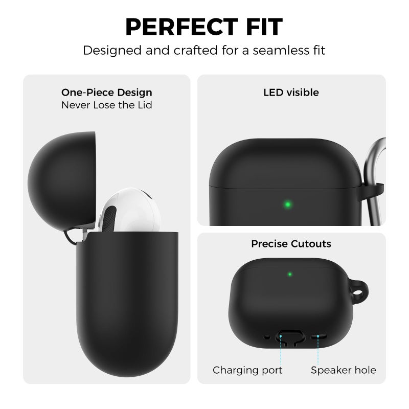 AhaStyle AirPods 4 Case Cover (2024) with Cleaning Kit Soft Silicone Shockproof Cover Skin for Apple AirPods 4th Gen Support USB-C & Wireless Charging - Image 3