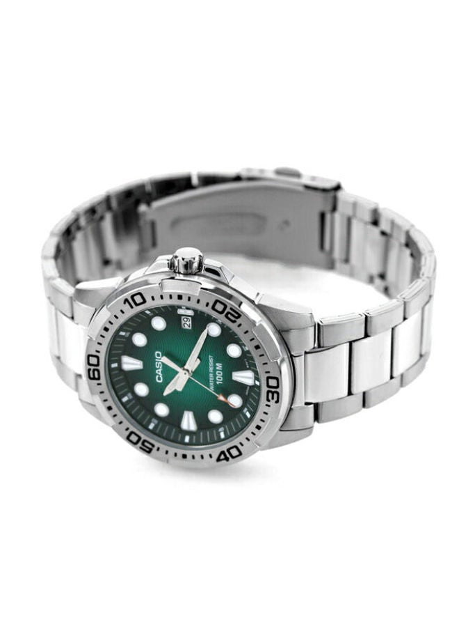 كاسيو ساعة يد تناظرية من الفولاذ المقاوم للصدأ MTD-140D-3AVDF - Image 3