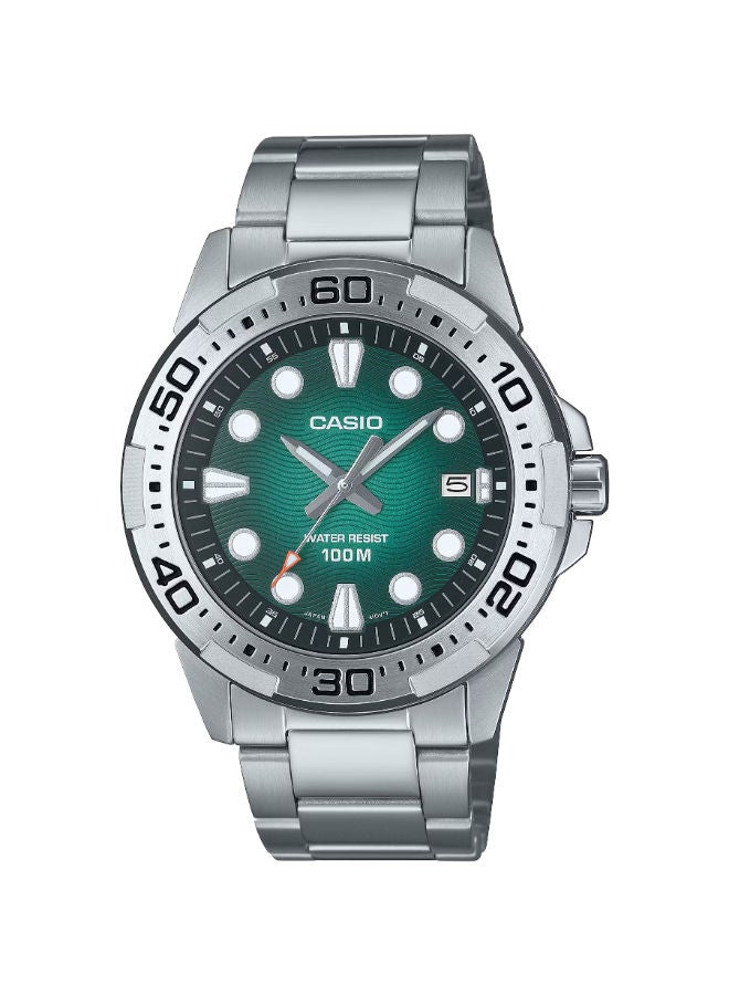 كاسيو ساعة يد تناظرية من الفولاذ المقاوم للصدأ MTD-140D-3AVDF - Image 1