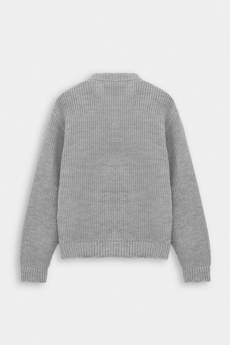 Giesto Light Grey GIESTO Men's Cotton Sweater for Men | Best Price UAE