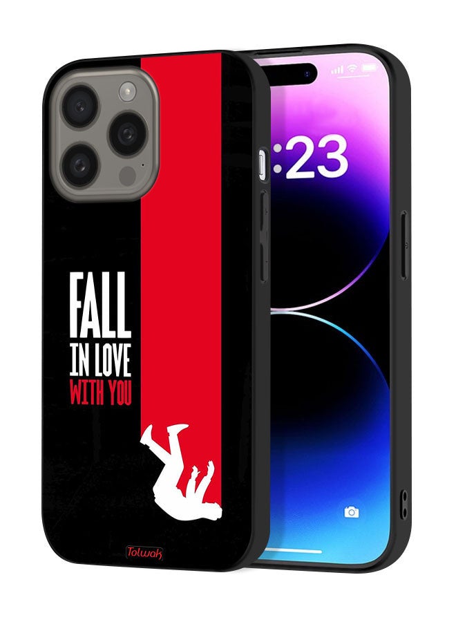 Tolwak Apple iPhone 15 Pro Protective Case Cover Fall In Love With You - Image 1
