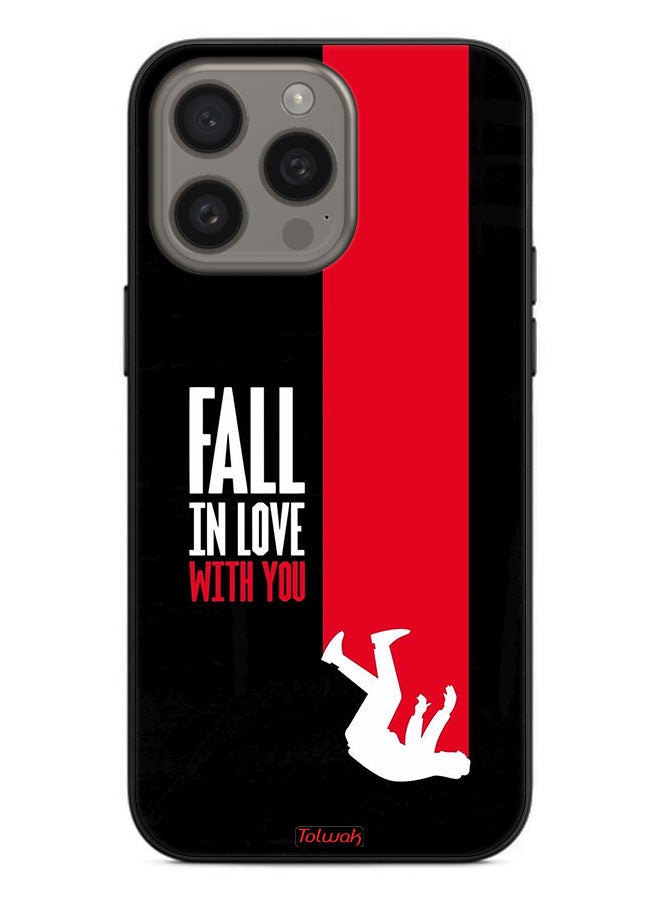 Tolwak Apple iPhone 15 Pro Protective Case Cover Fall In Love With You - Image 2