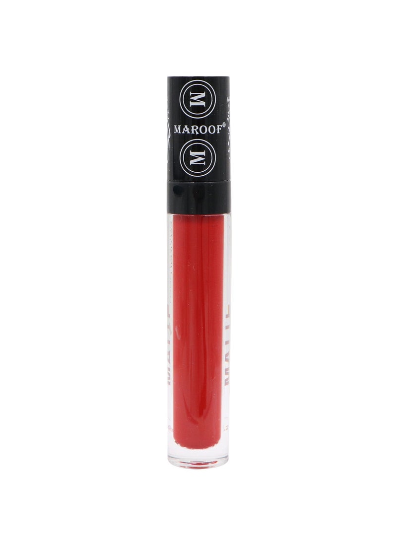 MAROOF Matte Long Lasting Lipgloss 8ml 07 Fire Red - Image 3