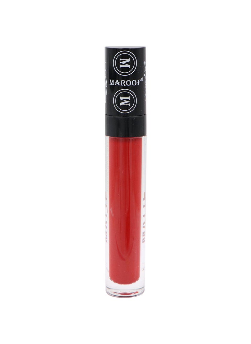 MAROOF Matte Long Lasting Lipgloss 8ml 07 Fire Red - Image 2