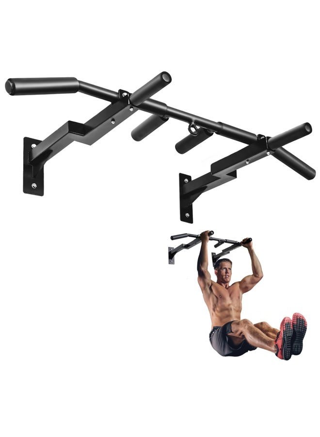Yes4All Multi-Grip Wall Mount Pull-Up Bar, 16 & 24" Reversible Stud Compatibility Wall Mounted Pull Up Bar, Solid Construction Strength Training Pull Up Bar - Image 1