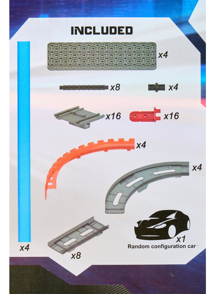 New Boy Nitro2Go Spinning Track 69 Pcs High-Speed Racing Set, Multicolor  - Image 5