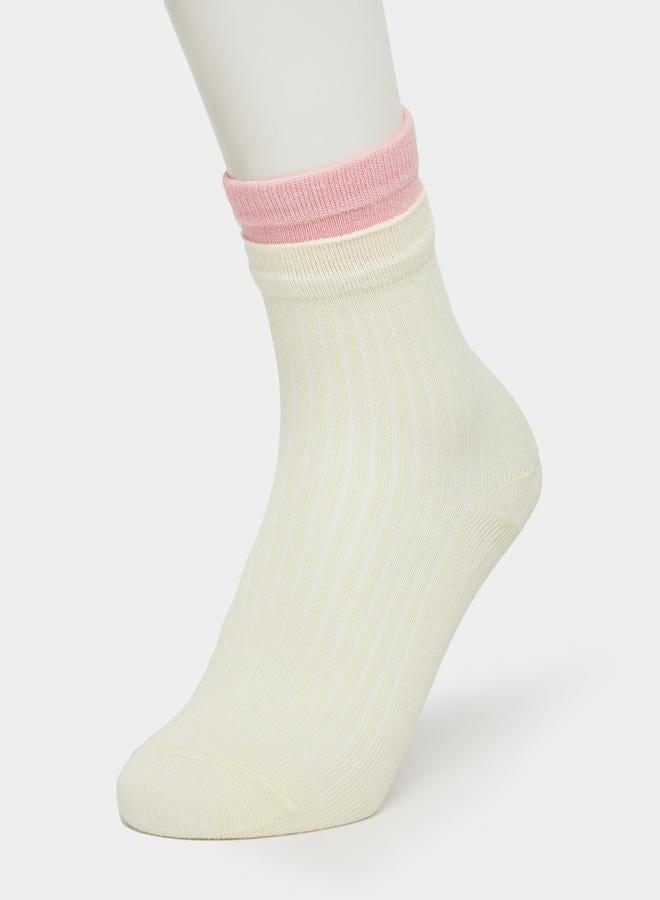Styli Pack of 5 - Kids Ribbed Ankle Socks - Image 4