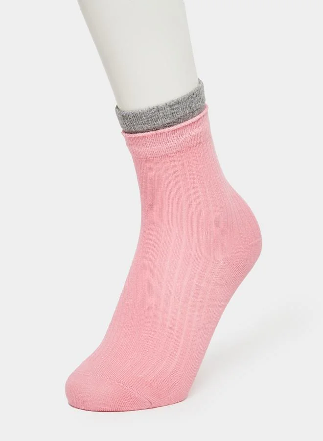 Styli Pack of 5 - Kids Ribbed Ankle Socks