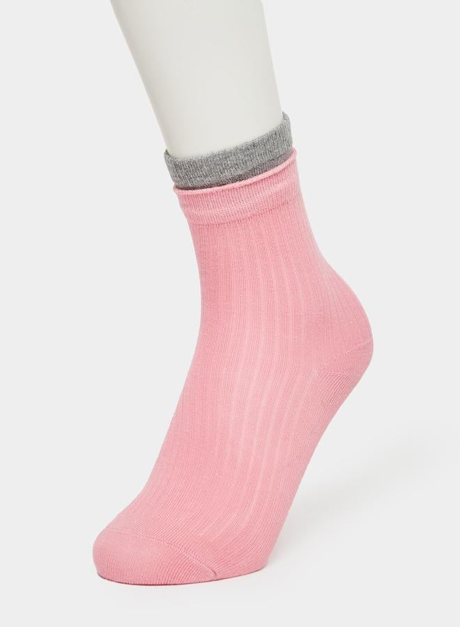 Styli Pack of 5 - Kids Ribbed Ankle Socks - Image 2