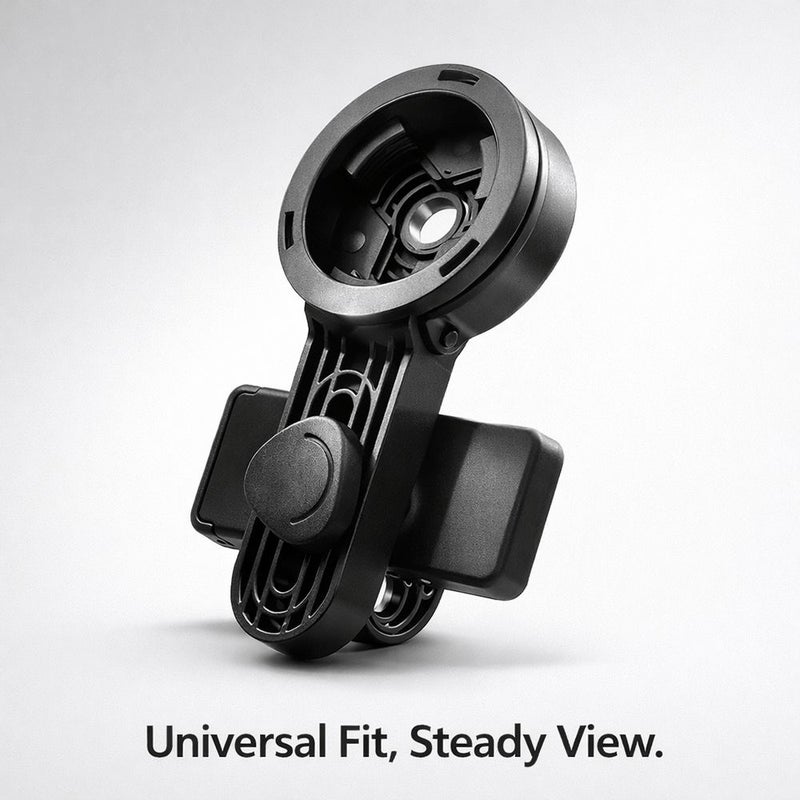 Black Universal Smartphone Adapter for Telescope Spotting Scope Binoculars - Image 1