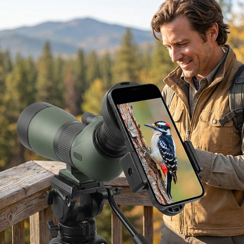 Black Universal Smartphone Adapter for Telescope Spotting Scope Binoculars - Image 5
