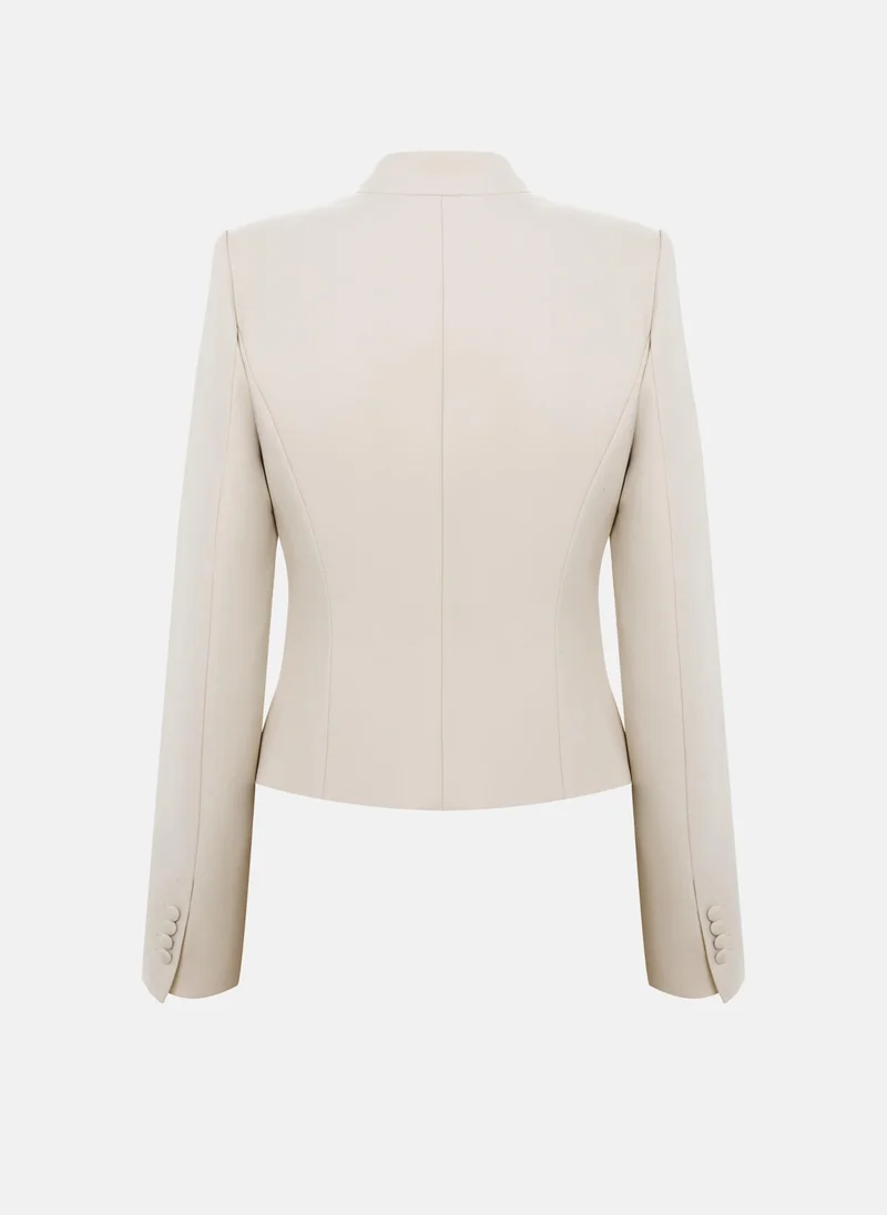 Lichi  Fitted single-breasted jacket with covered buttons for Women | Best Price UAE