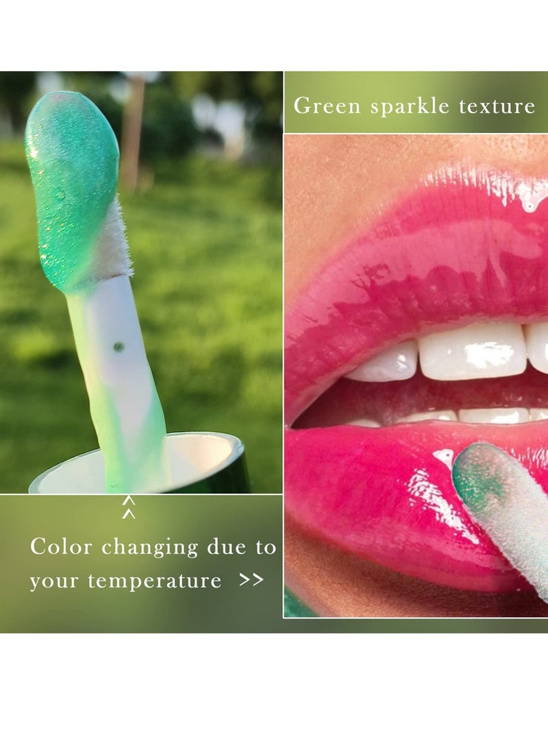 Beckisue لمسة سحرية من ملمع الشفاه يتغير لونه من الأخضر إلى الوردي - Image 2