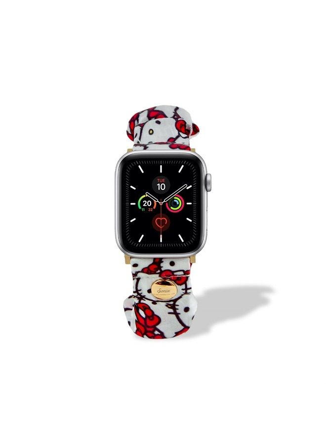 Sonix x Sanrio Scrunchie Watch Band Compatible with ﻿Apple 41mm / 40mm / 38 mm - Classic Hello Kitty (White) - Image 2