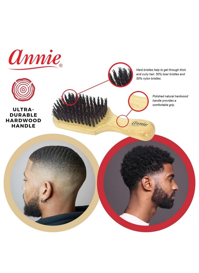 Annie - Annie | Club Brush | Boar & Nylon Hard Bristle Brush | Polished Wood Handle | Works Best on Thick Hair | 7 Inch - Image 1