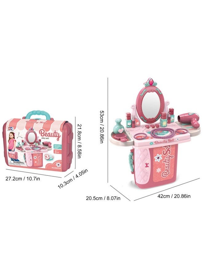 Magicwand Pretend Play ABS Plastic Carry Along 3-in-1 Beauty Play Set Vanity Box Case【Made in India】【2 Yrs & Up】【Pack of 1】【Multi-Colored】 - Image 2