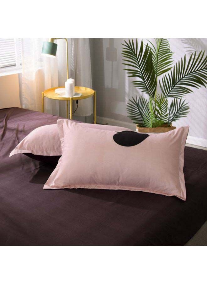 Y&D - 3-Piece Satisfying Bedding Set Polyester Peach/Brown/Black - Image 1