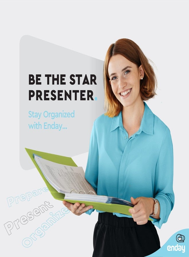 Enday مجلد بثلاث حلقات مقاس ½ بوصة، مجلدات بحلقات دائرية مقاس 0.5 بوصة مع غلاف شفاف وجيبين داخليين، مجلدات ملونة للوازم المدرسية بألوان الرمادي والوردي والأزرق والبنفسجي والأخضر والأحمر، متعددة الألوان (6 قطع) - من إنداي - Image 2