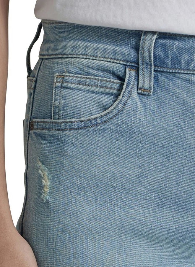 LEE Women's Legendary Mid Rise Flare Jean, Morning Veil DX, 6 Short - Image 3