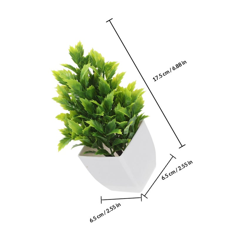 3pcs Artificial Bonsai Tree Fake Plants For Indoor Decor Small Faux Plants For Desk Realistic Green Ornament Artificial Decoration - Image 2