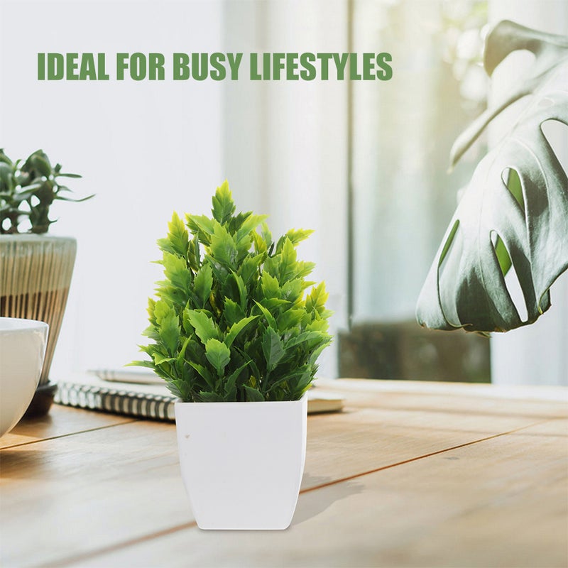 3pcs Artificial Bonsai Tree Fake Plants For Indoor Decor Small Faux Plants For Desk Realistic Green Ornament Artificial Decoration - Image 5