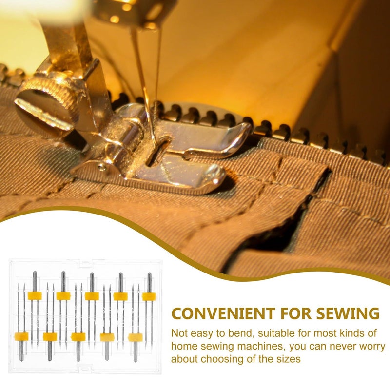 3 80 12 Twin Sewing Machine Needles 10pcs Multifunctional Household Craft Stitching - Image 4