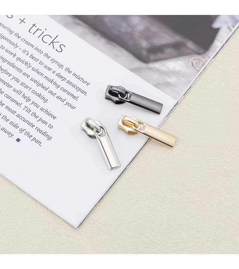30 Pcs No 3 Multifunctional Universal Zipper Sliders Black Silvery Golden Sturdy Durable Sewing Fasteners - Image 5