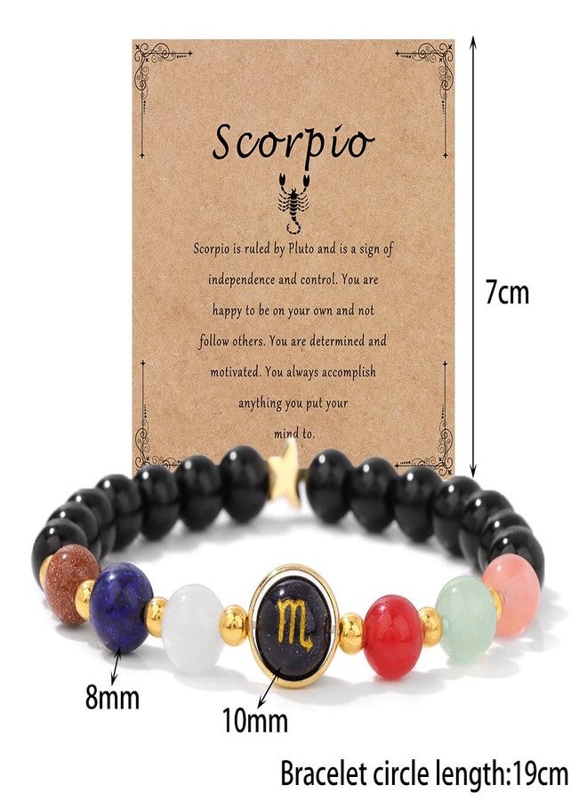 Pingyongchang Chakra Zodiac Bracelets for Women Her Luck 12 Constellations Inspiration Healing Crystal Stone Beads Bracelet Birthday Zodiac Gifts Valentine's Day Horoscope Spiritual Bracelet for Men-Gemini - Image 5