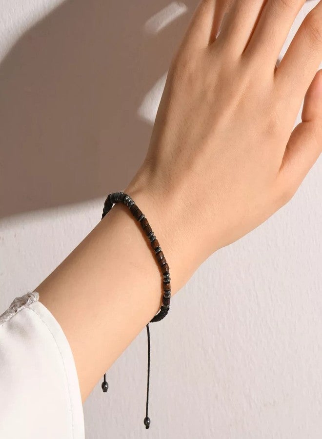Teniinet Morse Code Bracelet，Vintage Promise Distance Friendship Bracelets Hand Made Beads String Rope Bracelet for Women Men Friend Couples（I Love You） - Image 3