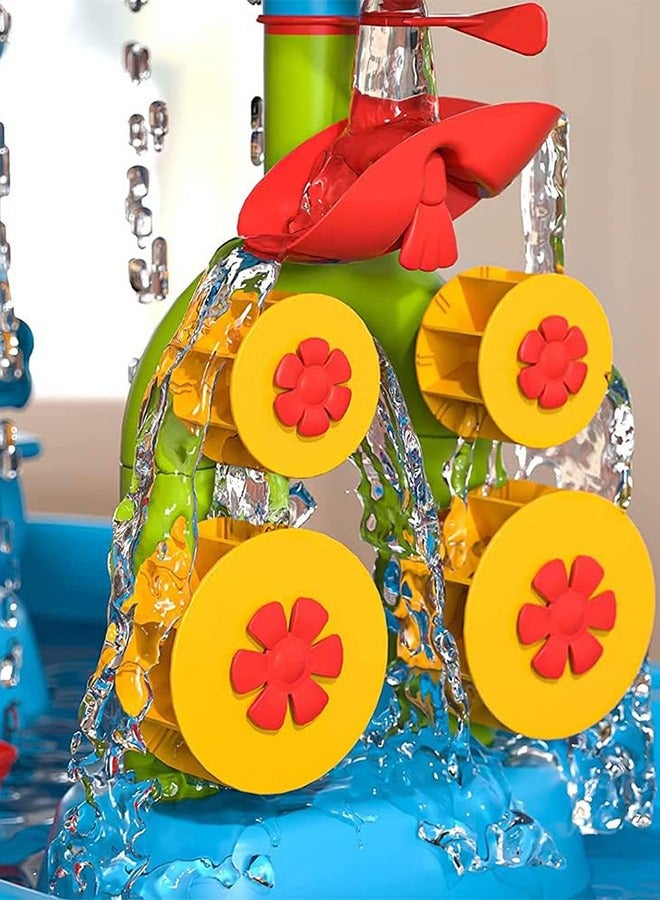 Garlo Kids Sand Water Table for Toddlers, 3-Tier Sand Table and Rain Showers Splash Pond Water Table Toys, Kids Beach Toys Activity Sensory Play Table Beach Summer Outside Toy for Toddler Boys Girls - Image 4