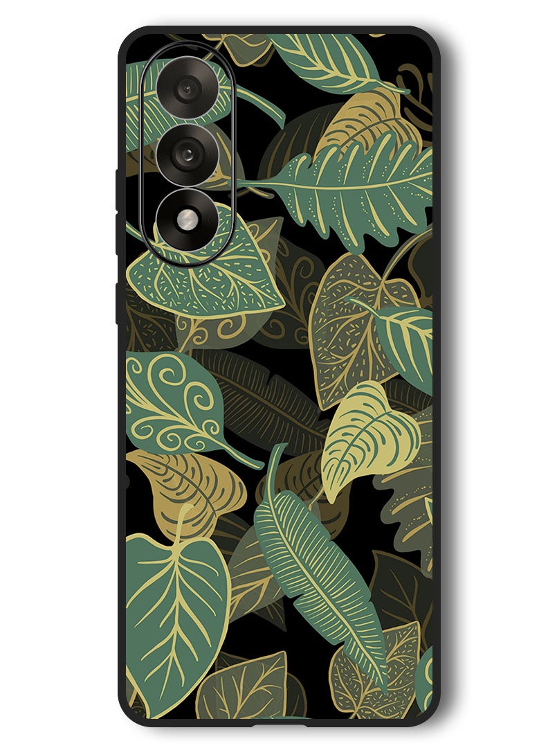 Theodor Case Compatible with OnePlus Nord 5 6.83 Inch Protection Shockproof Bumper Cover leaves_patterns_texture - Image 1