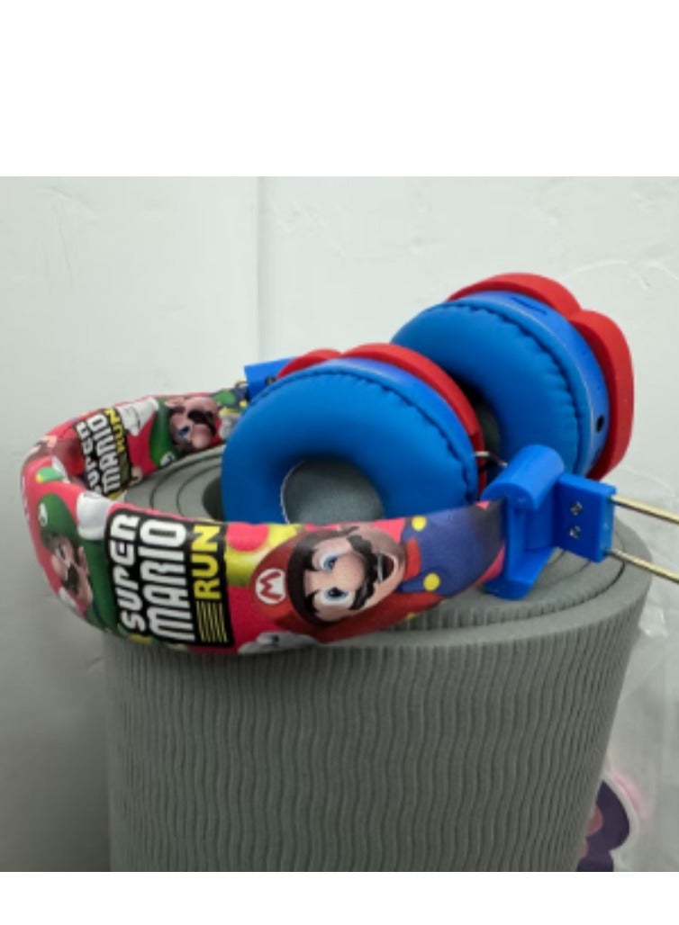 Upgraded red and blue Mario pattern children's bluetooth wireless earphones - Image 3