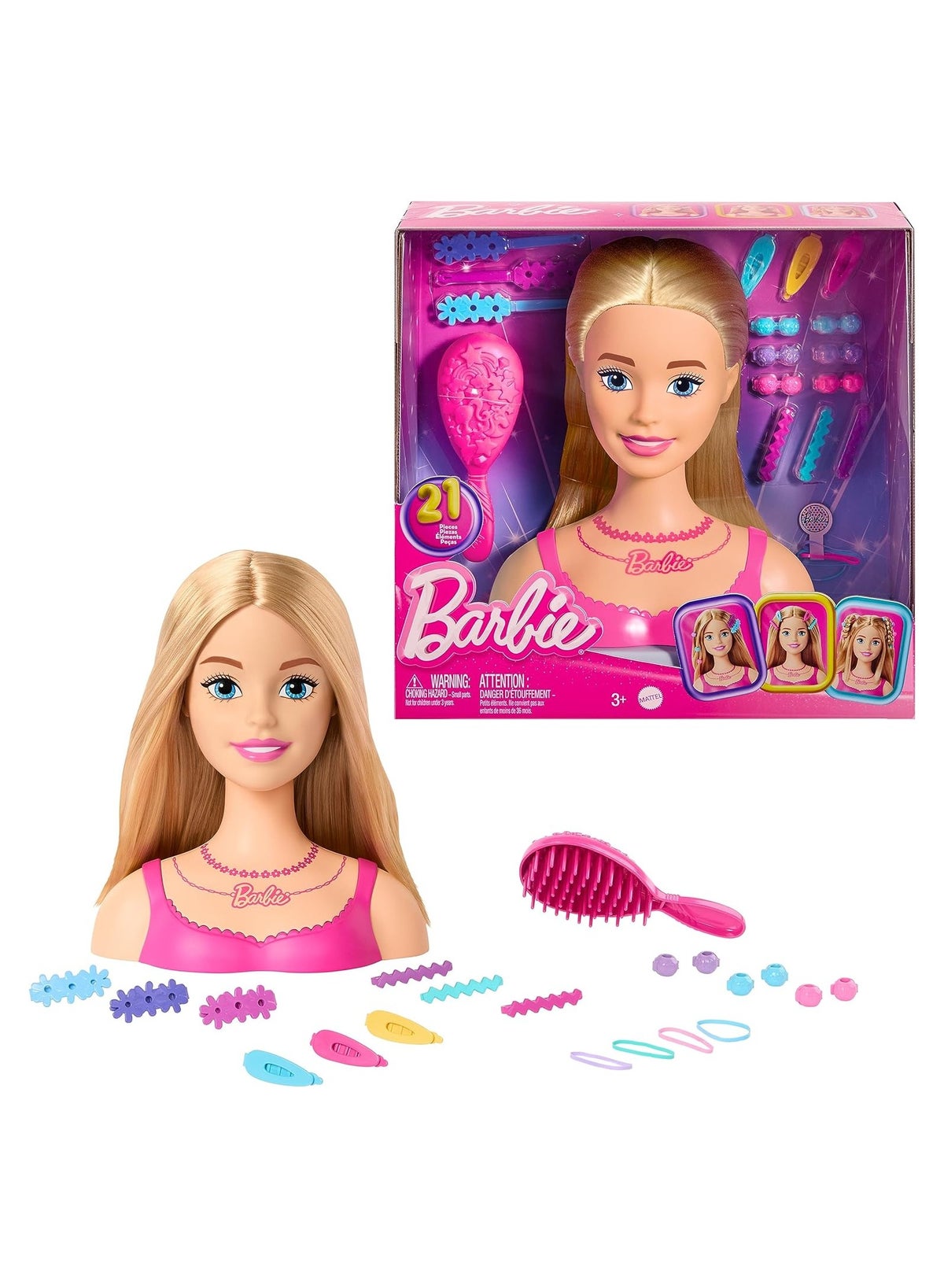 Barbie Barbie Doll Styling Head, Blond Hair with 20 Colorful