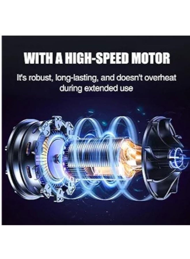 منفاخ هواء توربو قوي 24 فولت، منظف أوراق الشجر والغبار الكهربائي الصناعي، محرك نحاسي عالي السرعة لتنظيف المنزل والفناء وورشة العمل بكفاءة - Image 2