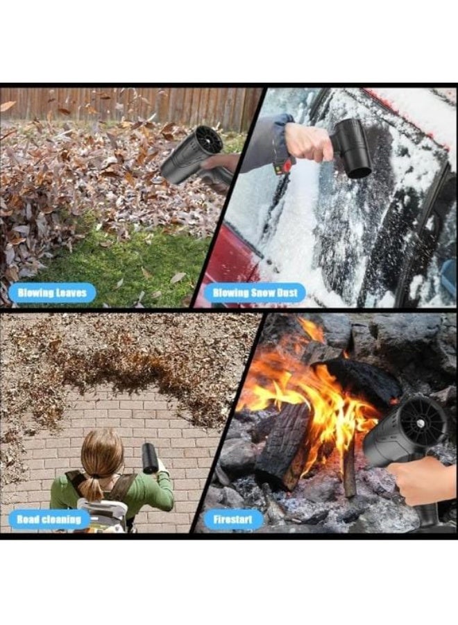 منفاخ هواء توربو قوي 24 فولت، منظف أوراق الشجر والغبار الكهربائي الصناعي، محرك نحاسي عالي السرعة لتنظيف المنزل والفناء وورشة العمل بكفاءة - Image 3