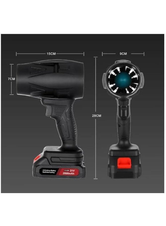 منفاخ هواء توربو قوي 24 فولت، منظف أوراق الشجر والغبار الكهربائي الصناعي، محرك نحاسي عالي السرعة لتنظيف المنزل والفناء وورشة العمل بكفاءة - Image 4