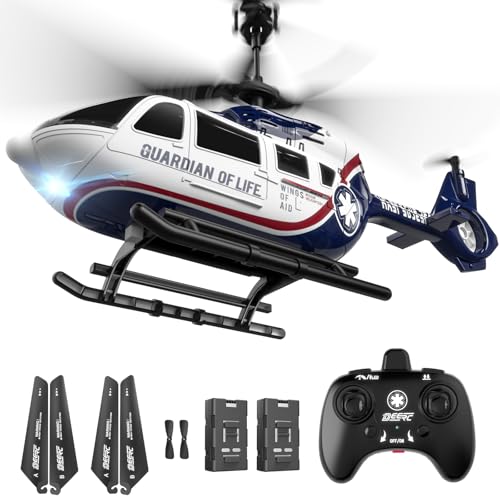 DEERC RC HelicopterRescue Remote Control Helicopter for Kids AdultsToys Helicopter with Altitude Hold One Key take OffLanding LED Light Low Battery Reminder Gift for Boys Ages 812 - Image 1