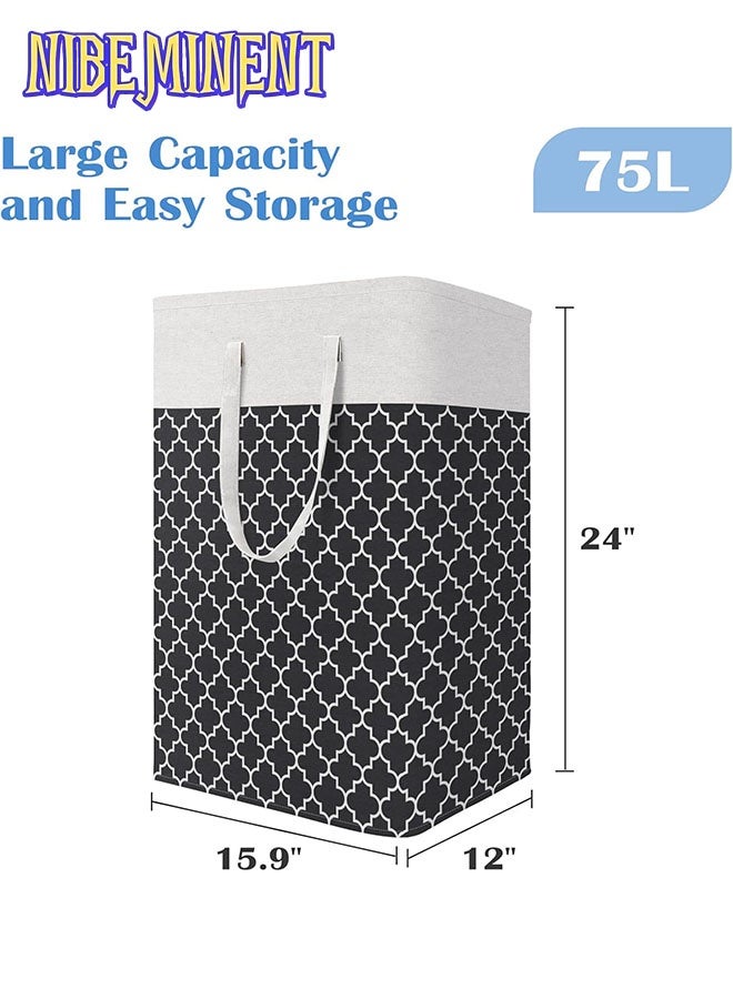 NIBEMINENT 4 Pack Laundry Basket, Collapsible Laundry Bag with Easy Carry Handles, Freestanding Laundry Hamper for Clothes, Blankets, Cushions  - Image 2
