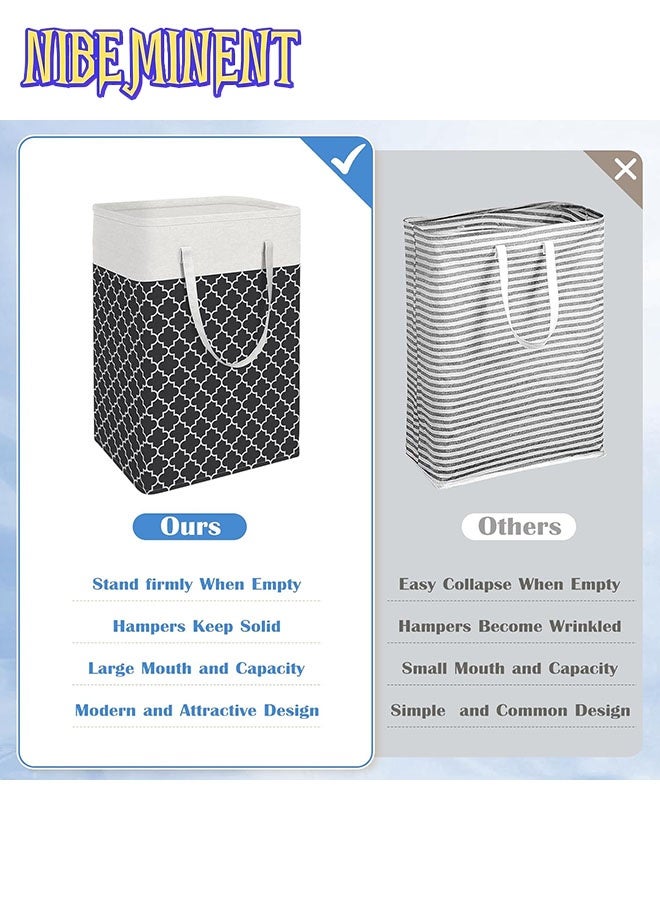 NIBEMINENT 4 Pack Laundry Basket, Collapsible Laundry Bag with Easy Carry Handles, Freestanding Laundry Hamper for Clothes, Blankets, Cushions  - Image 3