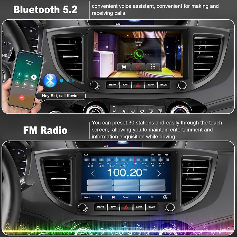 Adapter-Universe 4G+64G Car Radio for Honda CRV 2012 2013 2014 2015 2016, 9 Inch IPS Touch Screen CRV Stereo with Carplay&Android Auto,Blutooth& GPS Navigation, Back-up Camera&FM Radio - Image 5
