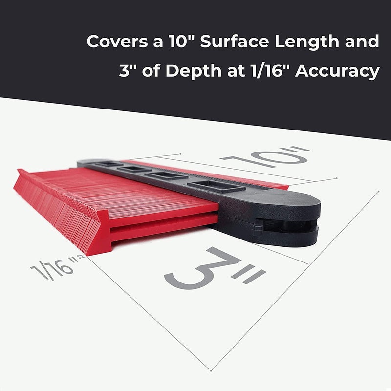 MODINITY Contour Gauge with Lock 10 Inch Contour Duplication Gauge,Copier Shape Marking Tool for Measuring Plastic Tiles,Ruler - Image 5