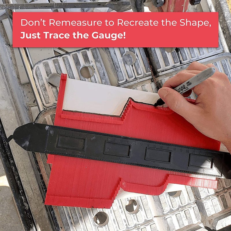 MODINITY Contour Gauge with Lock 10 Inch Contour Duplication Gauge,Copier Shape Marking Tool for Measuring Plastic Tiles,Ruler - Image 3