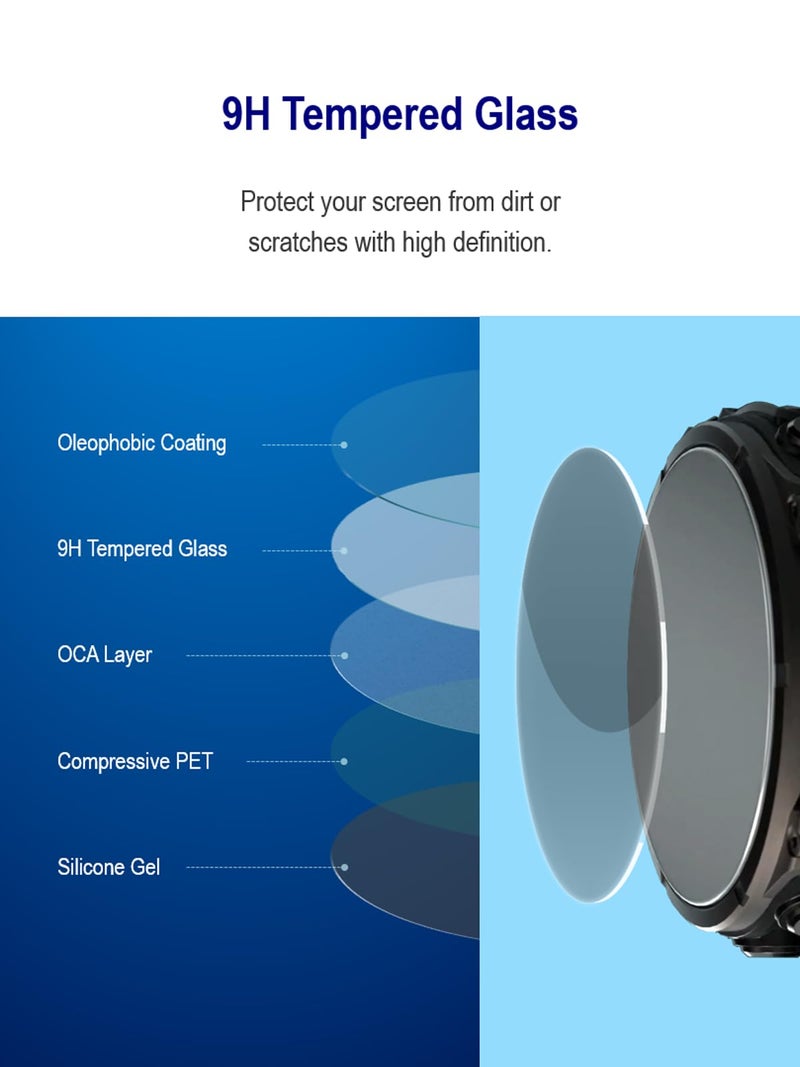 iDaPro Screen Protector for Polar Ignite 2 / Ignite Watch [4 Pack] Tempered Glass Anti-Scratch Bubble-Free Easy Installation - Image 3